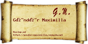 Göndör Maximilla névjegykártya