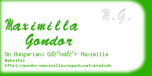 maximilla gondor business card